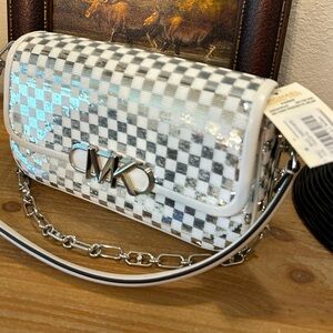 Micheal Kors Parker checkered sequin bag